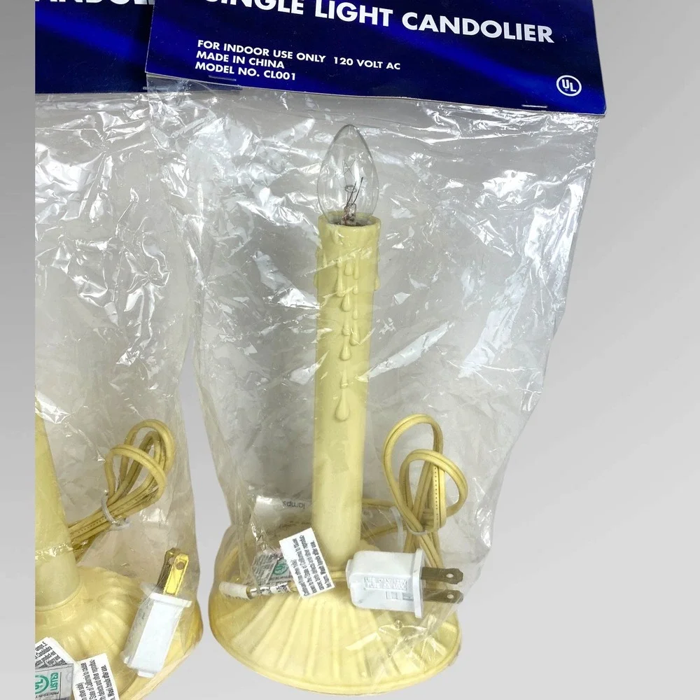 Electric Window Candles Set of 3 Retro Vintage Inspired Ivory Christmas Decor